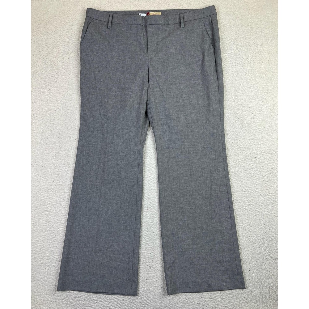 Gap Favorite Trouser Pants Womens 18‎ Gray Straight Fit Stretch Dress Work